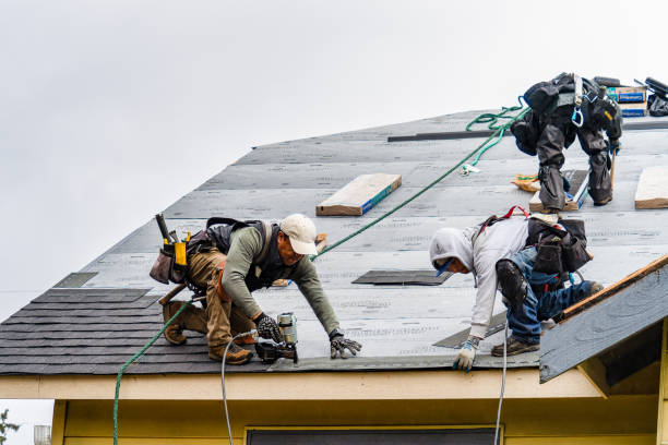 Professional Gutter Installation technician working in Jamaica Plain, MA